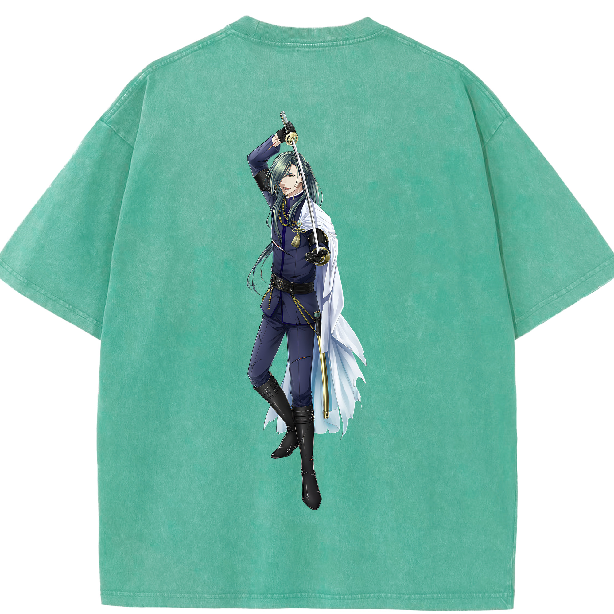 （画像用） 刀剣乱舞 Touken Ranbu 綿100% ヴィンテージ風 半袖Tシャツ（背面プリント）